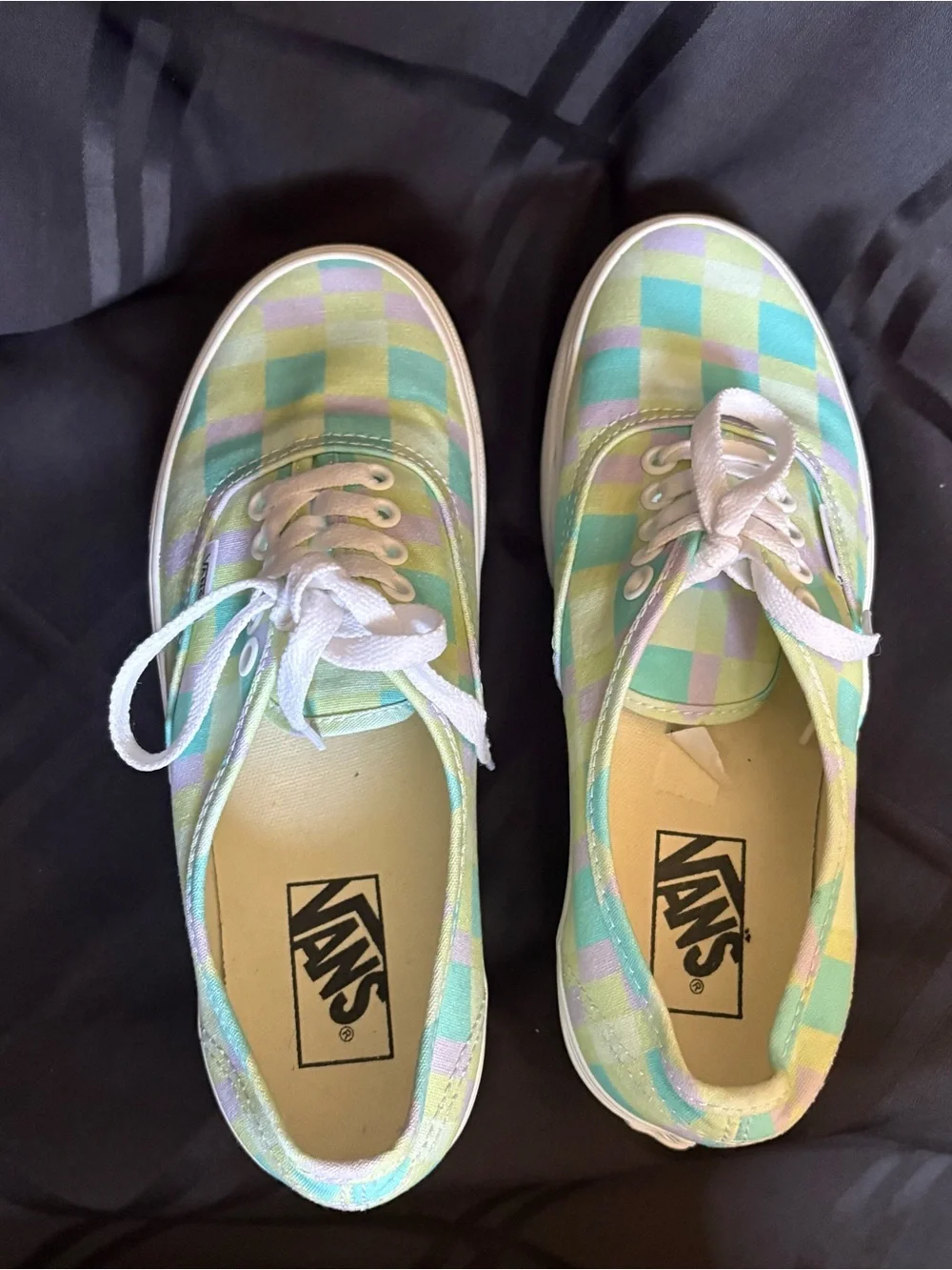 VANS Authentic Platform Shoes Pastel Picnic Multi Canvas Women’s Size 8.5